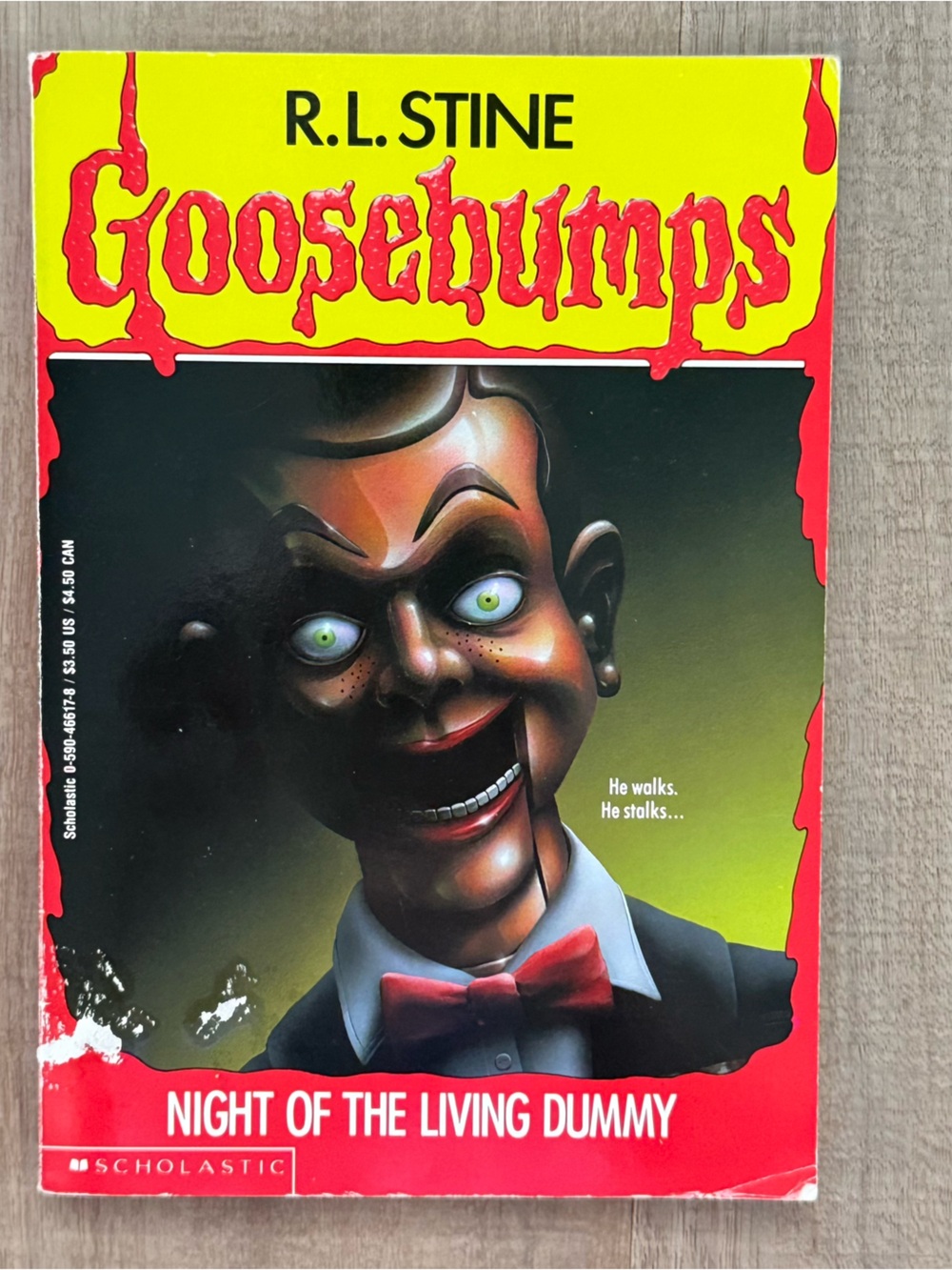 RARE Goosebumps Night of The Living Dummy R.L. Stine Halloween Paperback Book